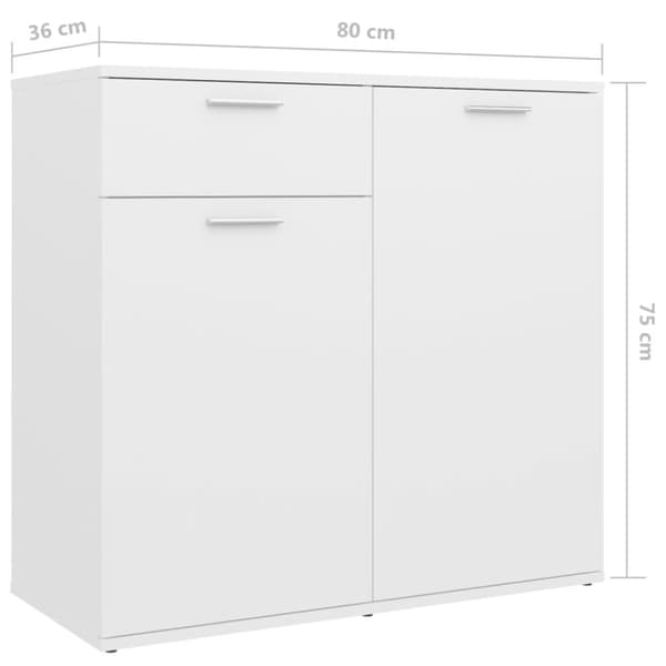Skænke - Living skænk 160x36x75 cm spånplade hvid