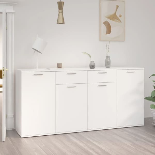 Skænke - Living skænk 160x36x75 cm spånplade hvid