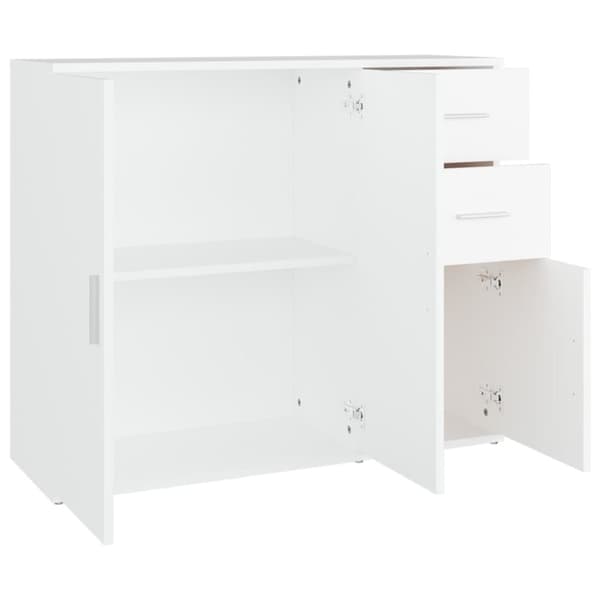 Skænke - Living skænk 91x29,5x75 cm konstrueret træ hvid