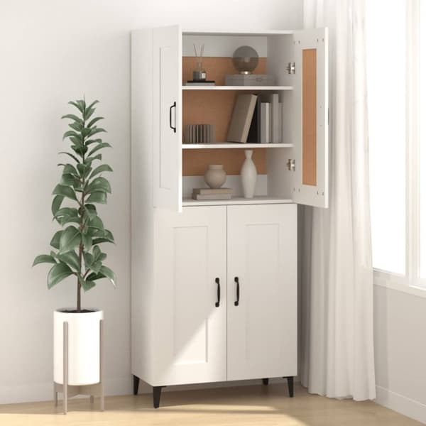 Skænke - Living skænk 69,5x34x90 cm konstrueret træ hvid