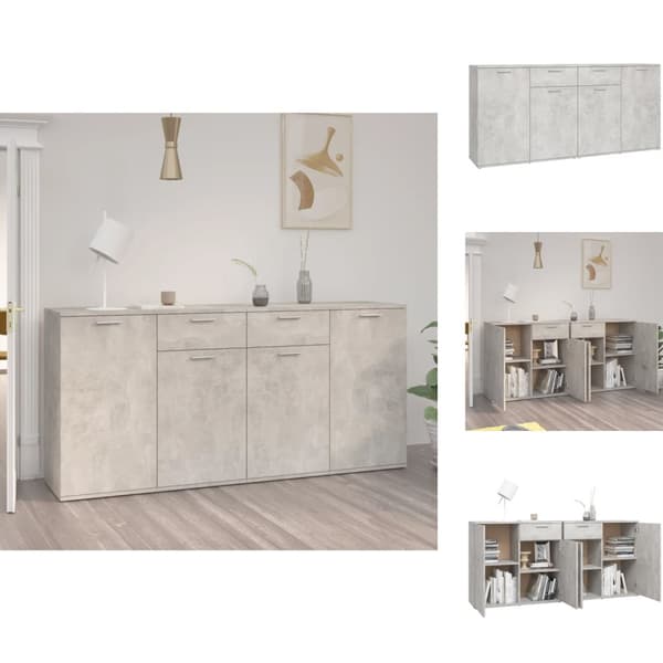 Skänkar & serveringsbord - Living Skänk betonggrå 160x36x75 cm konstruerat trä