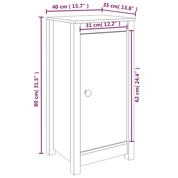 Skänkar & serveringsbord - Living Skänkar 2 st 40x35x80 cm massiv furu