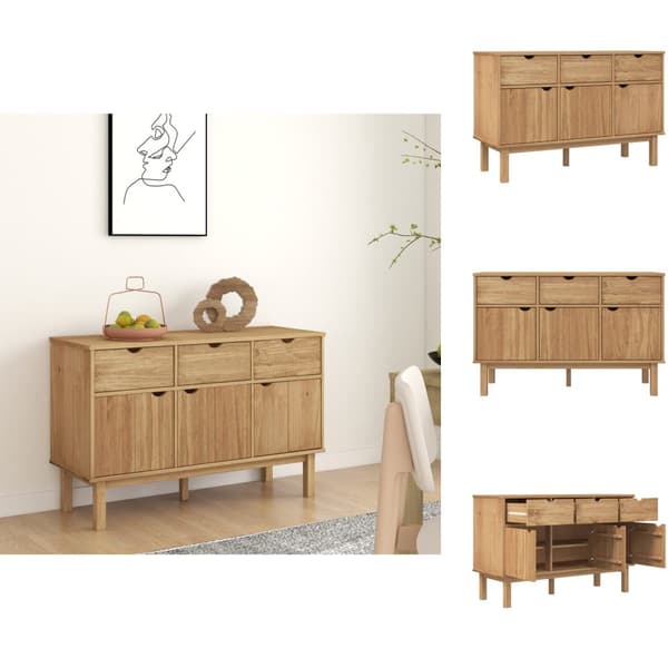 Tarjoilupöydät & senkit - Living Senkki OTTA 114x43x73,5 cm täysi mänty