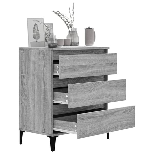 Skänkar & serveringsbord - Living Byrå grå sonoma 60x35x70 cm konstruerat trä