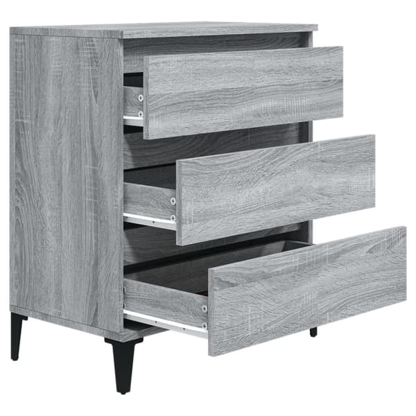 Skänkar & serveringsbord - Living Byrå grå sonoma 60x35x70 cm konstruerat trä