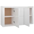Miniatyrbillede 6 af 10: Skænke - Living skænk 120x36x69 cm spånplade hvid højglans