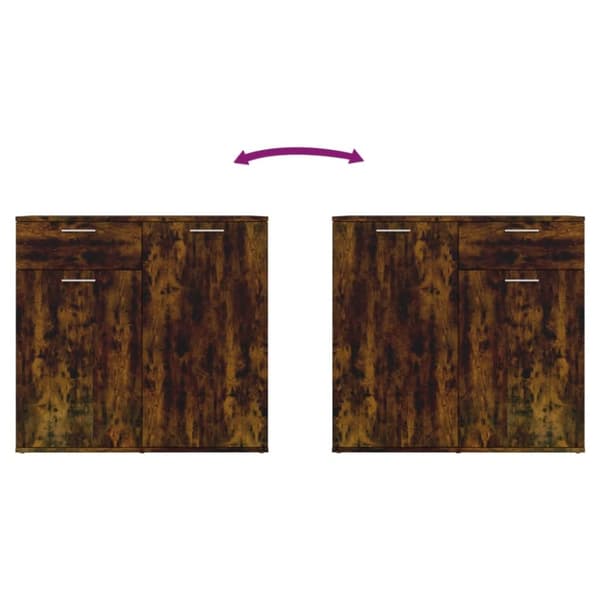Skænke - Living skænk 80x36x75 cm konstrueret træ røget egetræsfarve