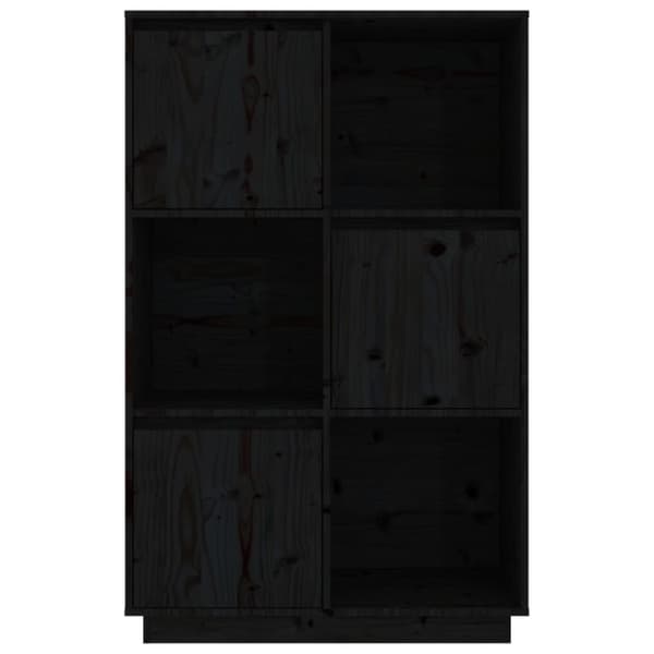 Skænke - Living højskab 74x35x117 cm massivt fyrretræ sort