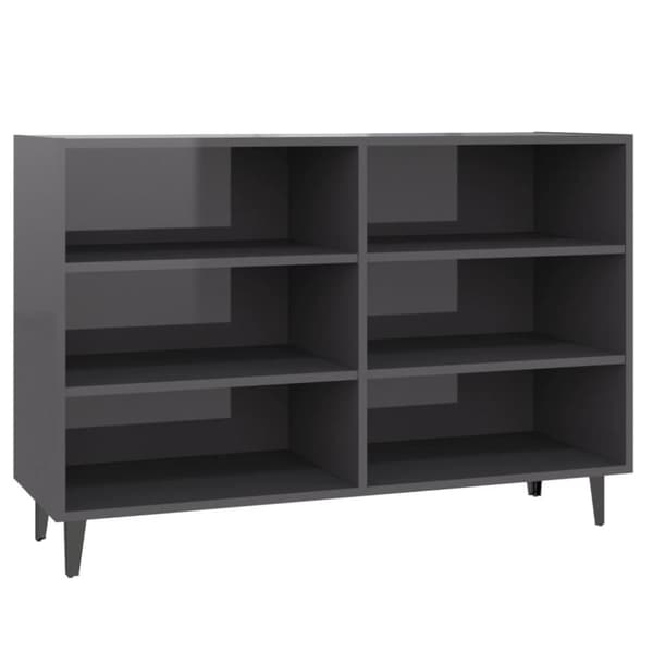 Skänkar & serveringsbord - Living Skänk grå högglans 103,5x35x70 cm konstruerat trä