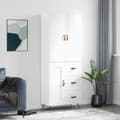 Miniatyrbillede 2 af 11: Skænke - Living højskab 69,5x34x180 cm konstrueret træ hvid højglans