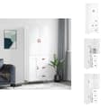 Miniatyrbillede 1 af 11: Skænke - Living højskab 69,5x34x180 cm konstrueret træ hvid højglans