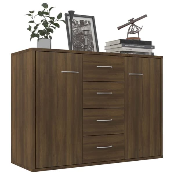 Skänkar & serveringsbord - Living Skänk brun ek 88x30x65 cm konstruerat trä