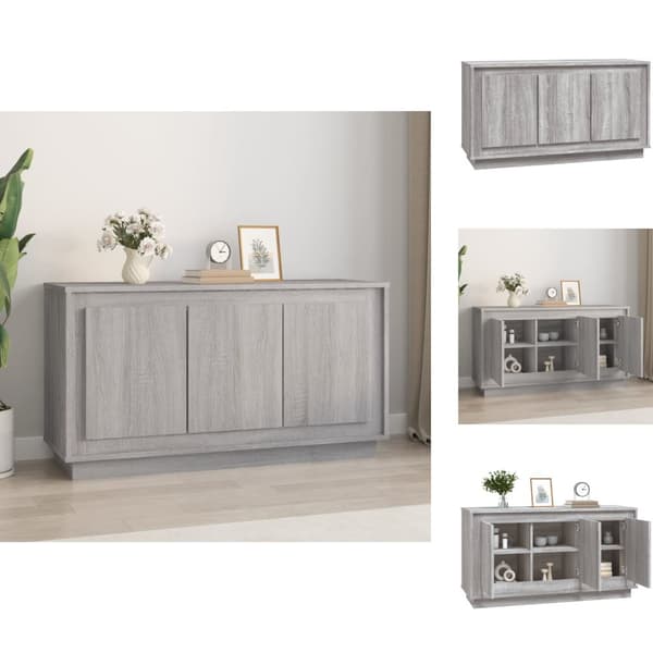 Skänkar & serveringsbord - Living Byrå grå sonoma 102x35x55 cm konstruerat trä