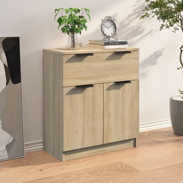 Skænke - Living skænk 60x30x70 cm konstrueret træ sonoma-eg