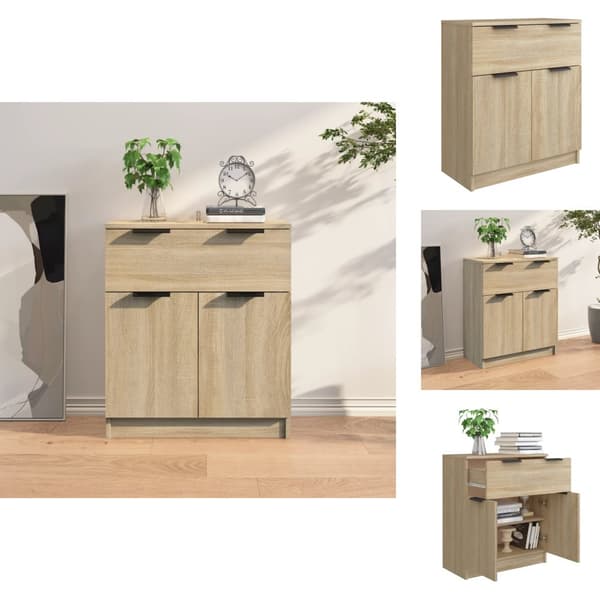 Skænke - Living skænk 60x30x70 cm konstrueret træ sonoma-eg
