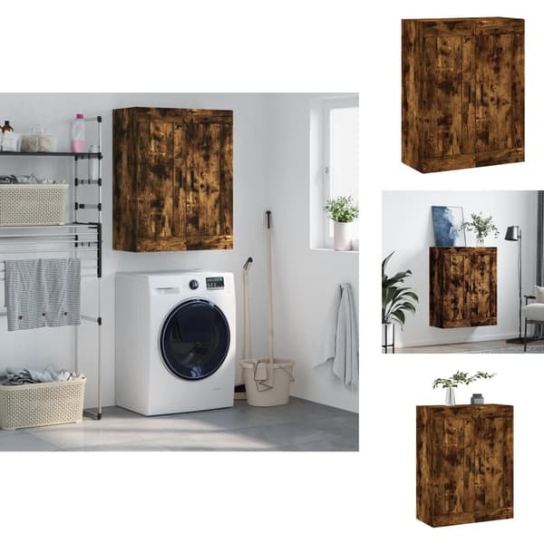 Skänkar & serveringsbord - Living Väggskåp rökfärgad ek 69,5x34x90 cm konstruerat trä