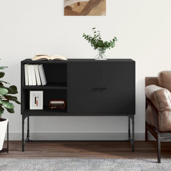 Skænke - Living skænk 100x40x79,5 cm konstrueret træ sort