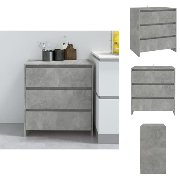 Skænke - Living skænk 70x41x75 cm spånplade betongrå