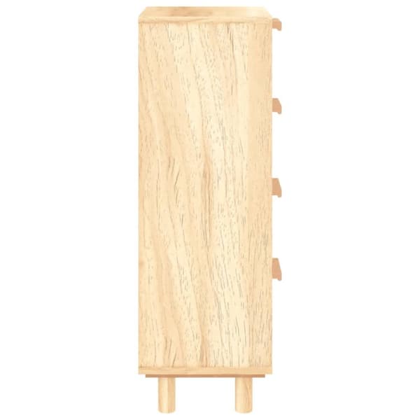 Skænke - Living skænk 40x30x90 cm massivt fyrretræ og naturlig rattan brun