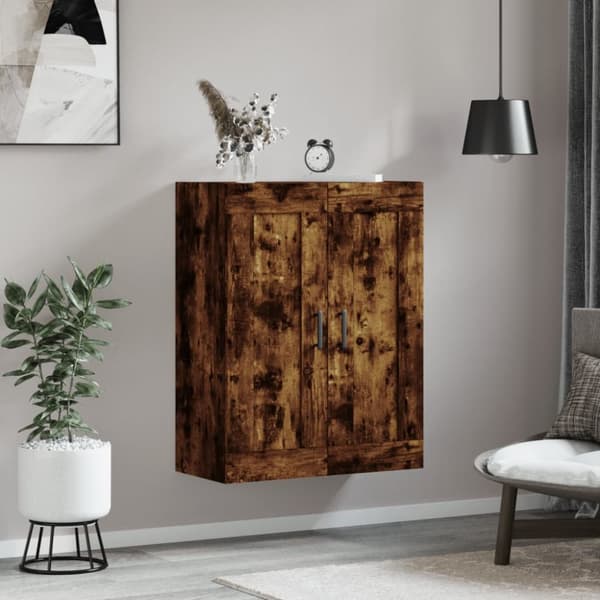 Skänkar & serveringsbord - Living Väggskåp rökfärgad ek 69,5x34x90 cm konstruerat trä