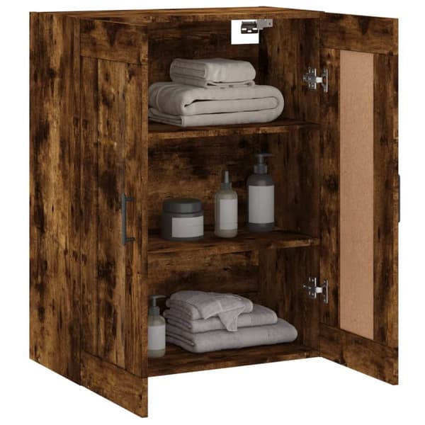 Skänkar & serveringsbord - Living Väggskåp rökfärgad ek 69,5x34x90 cm konstruerat trä