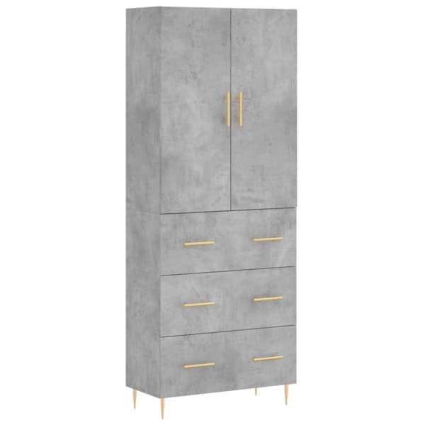 Skänkar & serveringsbord - Living Högskåp betonggrå 69,5x34x180 cm konstruerat trä