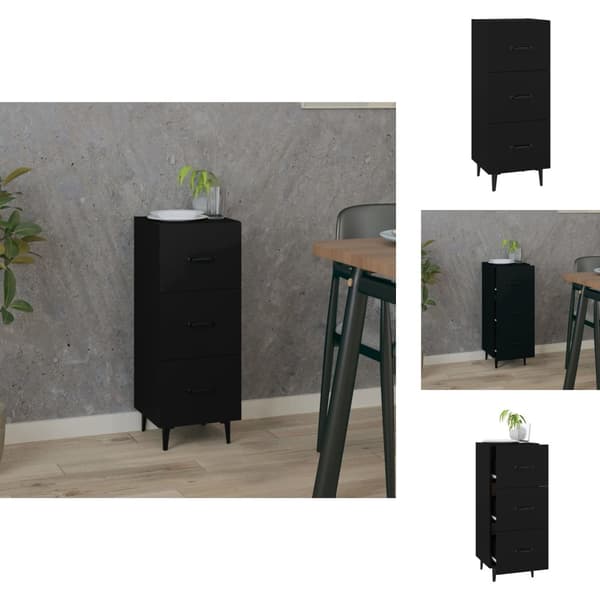 Skänkar & serveringsbord - Living Skänk svart 34,5x34x90 cm konstruerat trä