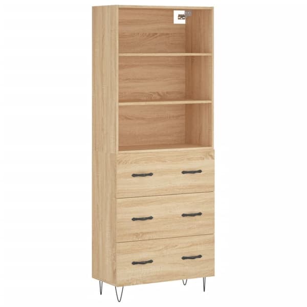 Tarjoilupöydät & senkit - Living Kaappi Sonoma tammi 69,5x34x180 cm tekninen puu