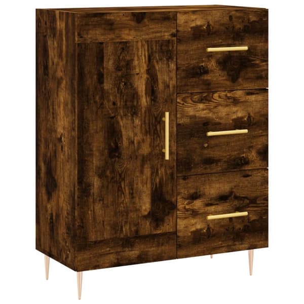 Skænke - Living skænk 69,5x34x90 cm konstrueret træ røget egetræsfarve