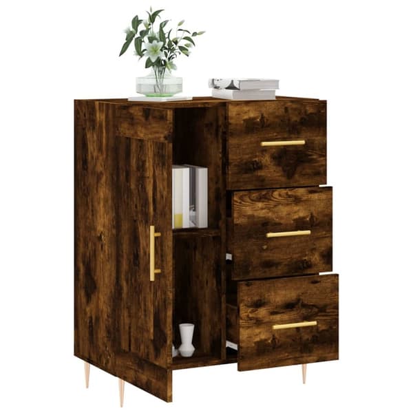 Skænke - Living skænk 69,5x34x90 cm konstrueret træ røget egetræsfarve