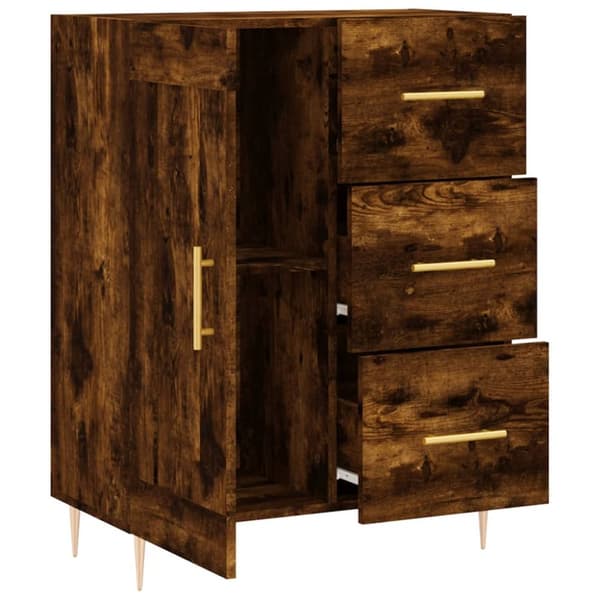 Skænke - Living skænk 69,5x34x90 cm konstrueret træ røget egetræsfarve