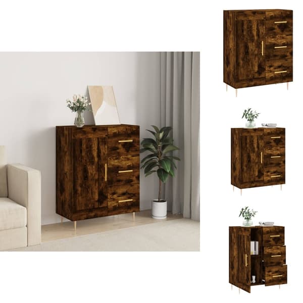 Skænke - Living skænk 69,5x34x90 cm konstrueret træ røget egetræsfarve