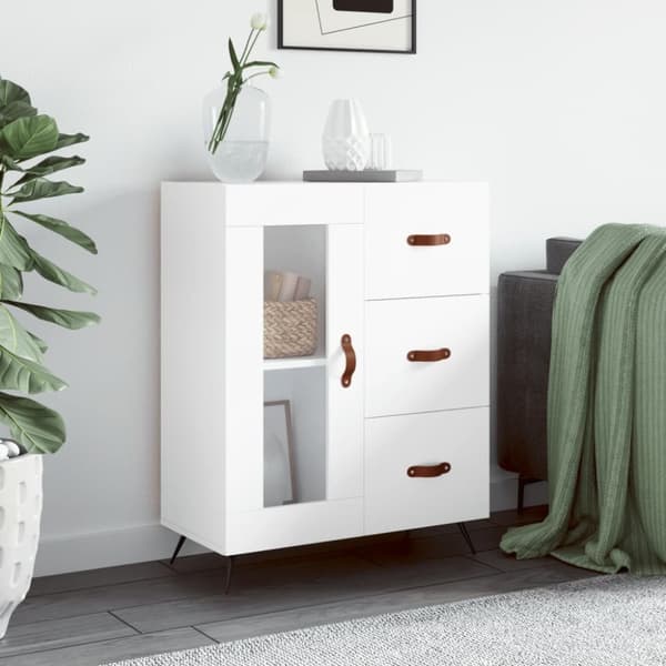 Skänkar & serveringsbord - Living Skåp vit 69,5x34x90 cm konstruerat trä