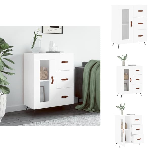 Skänkar & serveringsbord - Living Skåp vit 69,5x34x90 cm konstruerat trä