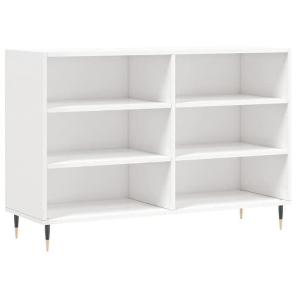 Skænke - Living skænk 103,5x35x70 cm konstrueret træ hvid højglans