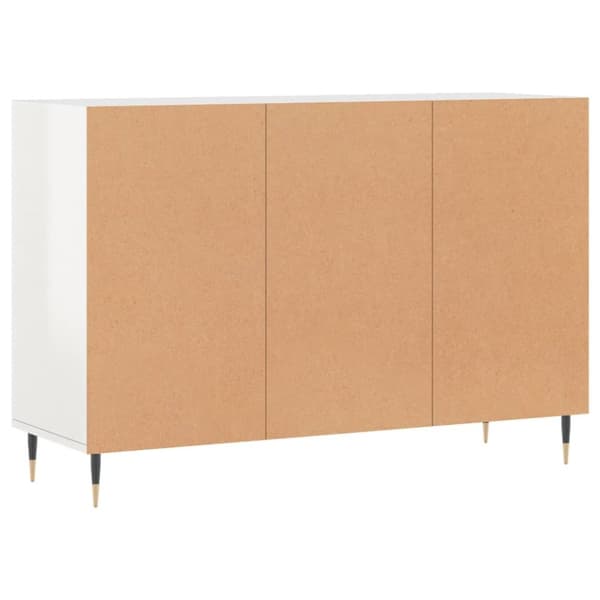 Skænke - Living skænk 103,5x35x70 cm konstrueret træ hvid højglans
