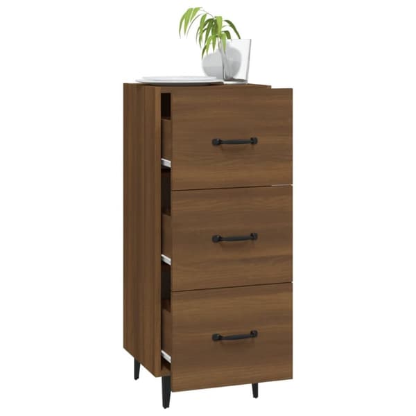 Skänkar & serveringsbord - Living Skänk brun ek 34,5x34x90 cm konstruerat trä