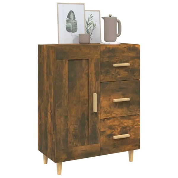 Skænke - Living skænk 69,5x34x90 cm konstrueret træ røget egetræsfarve