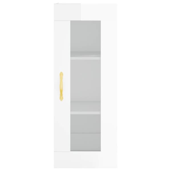 Skänkar & serveringsbord - Living Högskåp vit högglans 34,5x34x180 cm konstruerat trä