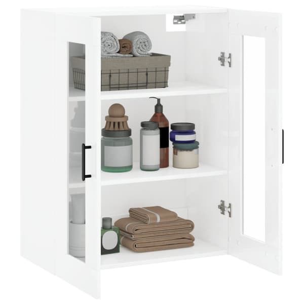 Skänkar & serveringsbord - Living Väggskåp vit högglans 69,5x34x90 cm