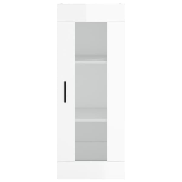 Skænke - Living skab 34,5x34x180 cm konstrueret træ hvid højglans