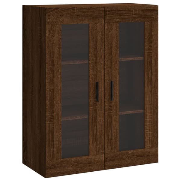 Skænke - Living væghængt skab 69,5x34x90 cm konstrueret træ brun egetræsfarve
