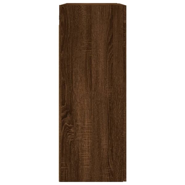 Skænke - Living væghængt skab 69,5x34x90 cm konstrueret træ brun egetræsfarve