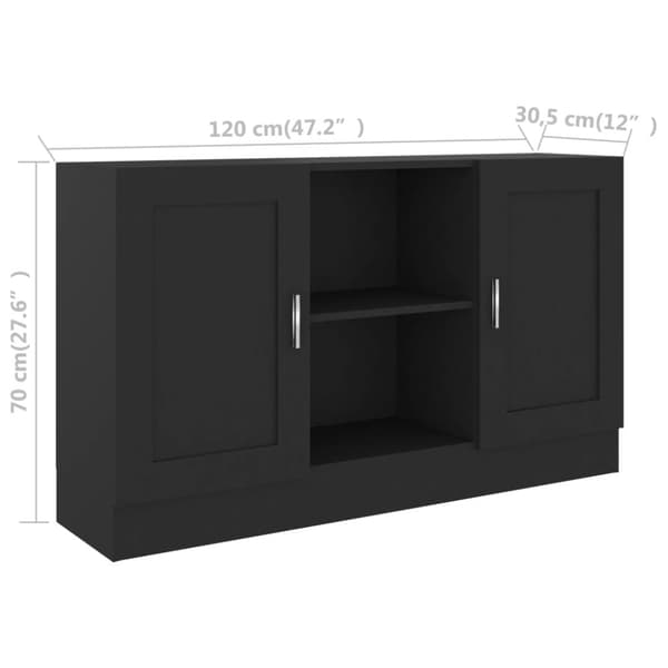 Skänkar & serveringsbord - Living Skänk svart 120x30,5x70 cm konstruerat trä