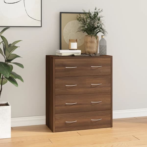 Skänkar & serveringsbord - Living Skänk med 4 lådor 60x30,5x71 cm brun ek