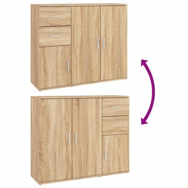 Skänkar & serveringsbord - Living Skänk sonoma-ek 91x29,5x75 cm konstruerat trä