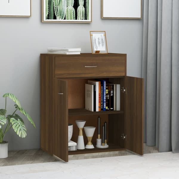 Skænke - Living skænk 60x30x75 cm konstrueret træ brun egetræsfarve