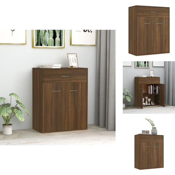 Skænke - Living skænk 60x30x75 cm konstrueret træ brun egetræsfarve