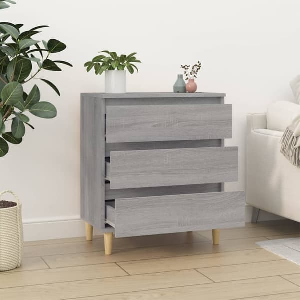 Skænke - Living skænk 60x35x70 cm konstrueret træ grå sonoma-eg