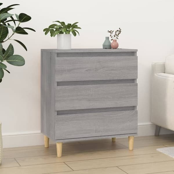 Skænke - Living skænk 60x35x70 cm konstrueret træ grå sonoma-eg